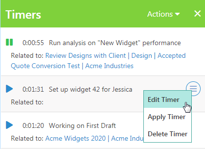 Stay accurate with automatic timers in your project management system